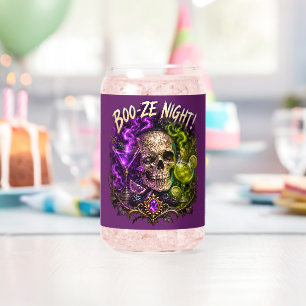 Boo Ze Night Gothic Skull Cocktail  Can Glass