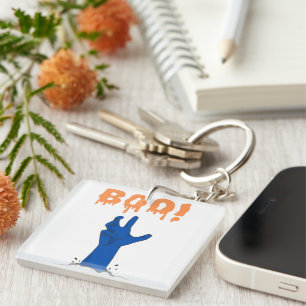 BOO! Zombie Hand Halloween Design Keychain