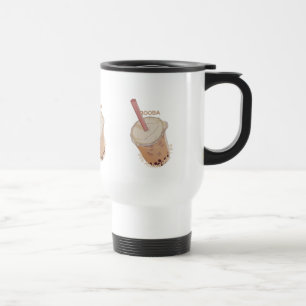 Booba Bubble Tea 🧋 90’s Anime Milk Tea Art Design Travel Mug