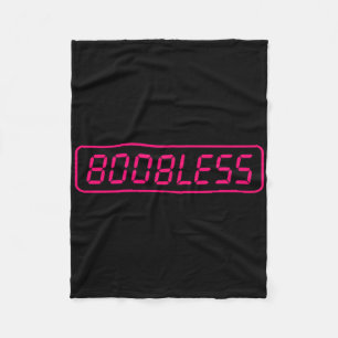 Boobless Funny Mastectomy Breast Surgery Breast Ca Fleece Blanket