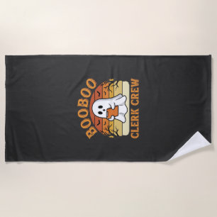 Booboo Clerk Crew Halloween Ghost Design_1 Beach Towel