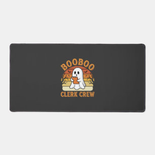 Booboo Clerk Crew Halloween Ghost Design_1 Desk Mat