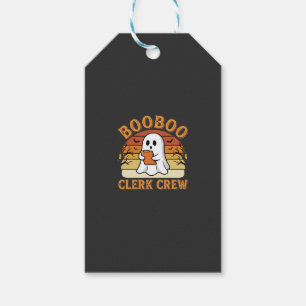 Booboo Clerk Crew Halloween Ghost Design_1 Gift Tags