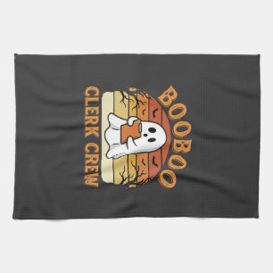 Booboo Clerk Crew Halloween Ghost Design_1 Kitchen Towel