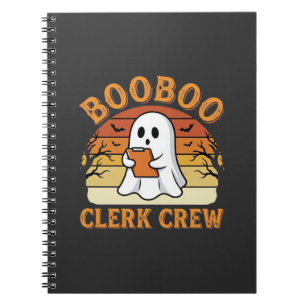 Booboo Clerk Crew Halloween Ghost Design_1 Notebook