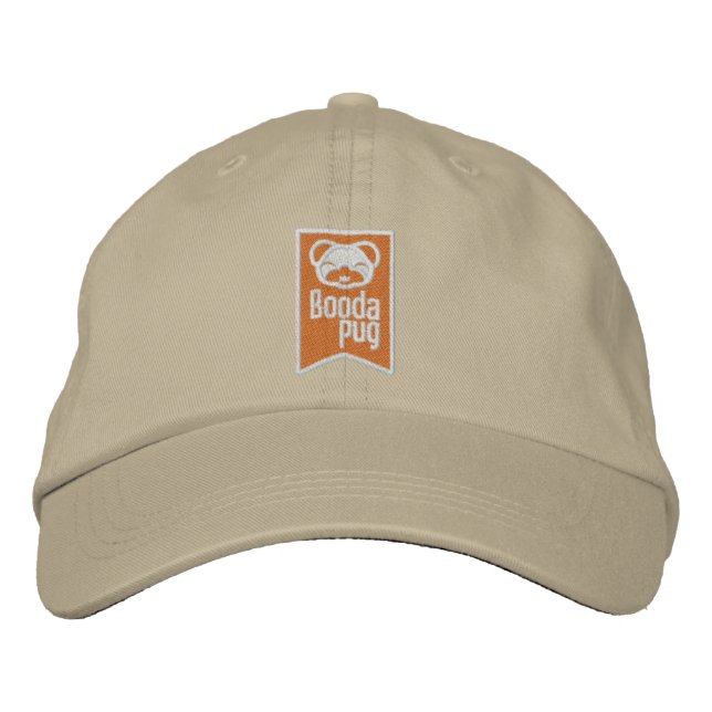 Boodapug Orange LogoMark Embroidered Cap (Front)