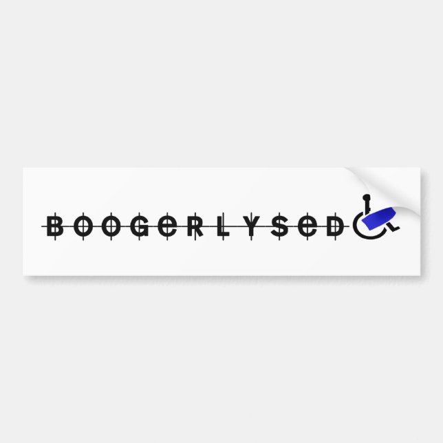 boogerlysed bumper sticker (Front)