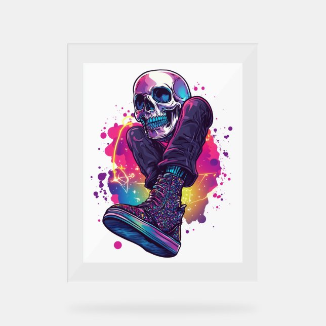 Boogie Bones - Drôle les années 70 Disco Skull (Recto)