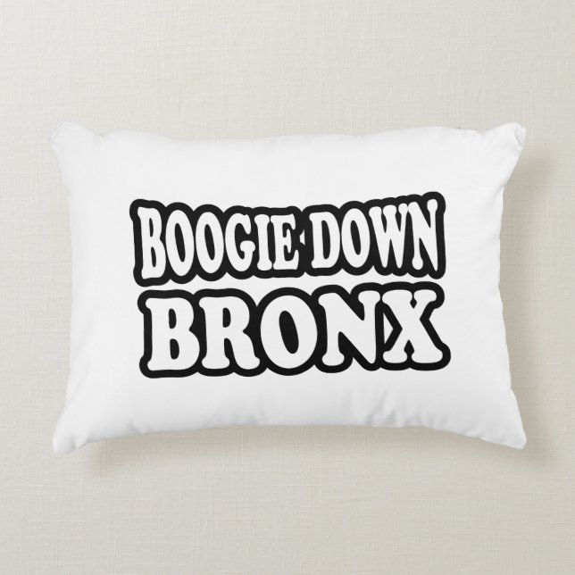 Boogie Down Bronx, NYC Decorative Pillow (Front)