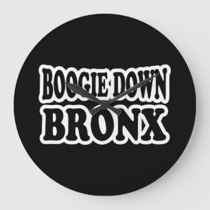 Boogie Down Bronx, NYC Large Clock