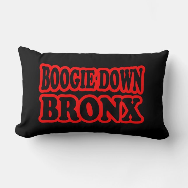 Boogie Down Bronx, NYC Lumbar Pillow (Front)