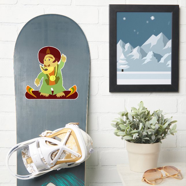 Boogie Monster Cartoon Creature Fun Cute Design (Snowboard)