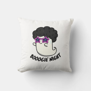 Boogie Night Funny Halloween Ghost Pun  Throw Pillow