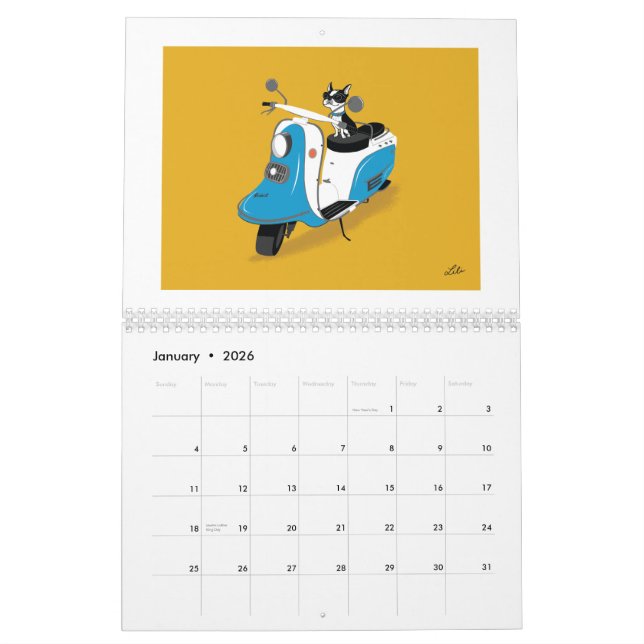 Boogie sur le *reprinted* de calendrier des (Jan 2026)