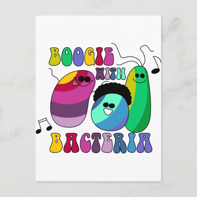 Boogie with Bacteria Postcard (Front)