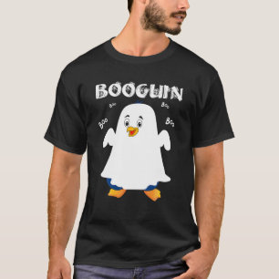 Booguin Halloween Penguin In Ghost Costume Funny T-Shirt
