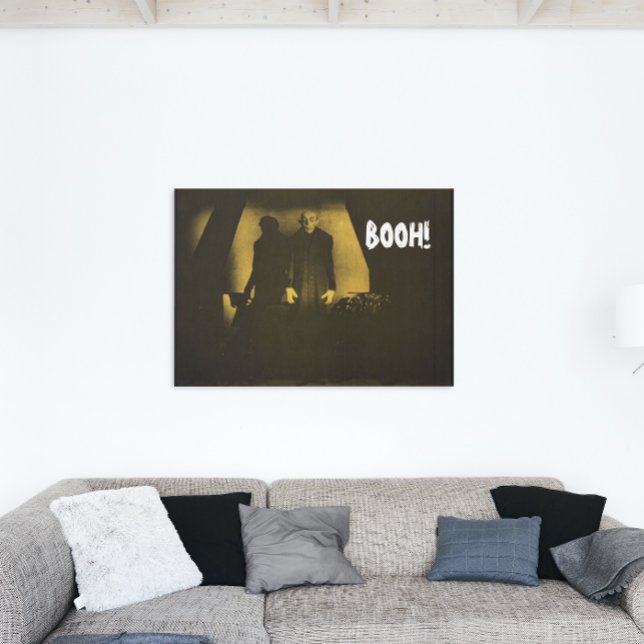 Booh Vampire Horror Nosferatu Yellow Canvas Print (Creator Uploaded)