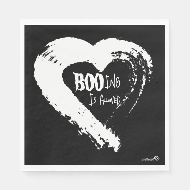 BOOing Heart Napkin (Front)