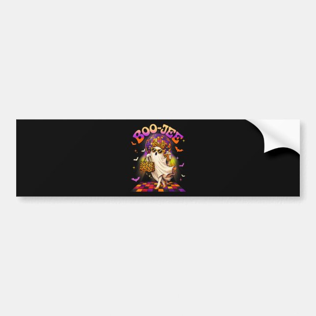 Boojee Ghost Halloween Boo JEE Disco Bumper Sticker (Front)