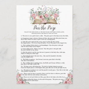 Book a New Chapter Pass the Prize Bridal Fun Game Card
