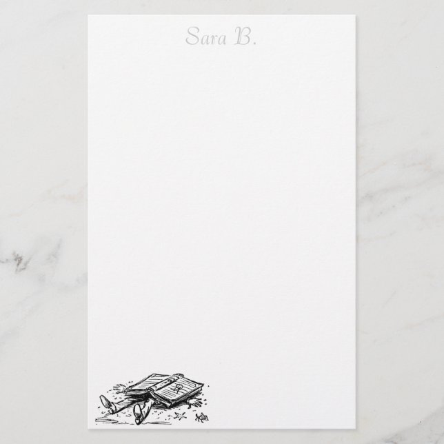 Book accident stationery personalized (Front)