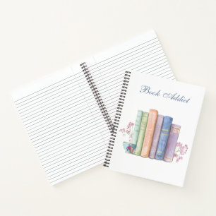 Book Addict Personalize Spiral Notebook / Journal