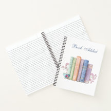 Book Addict Writers Customizable Spiral Notebook 