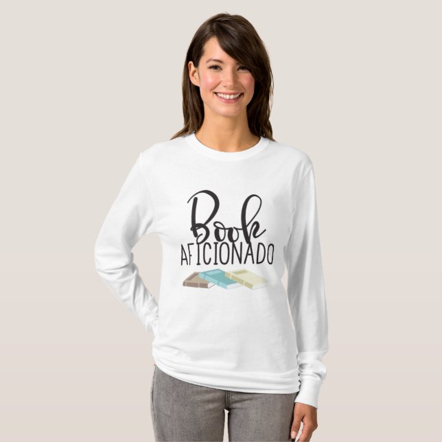 Book Aficionado Design T-Shirt (Front Full)