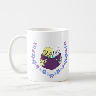 Book and Budgie Lover gift Personalized with Name