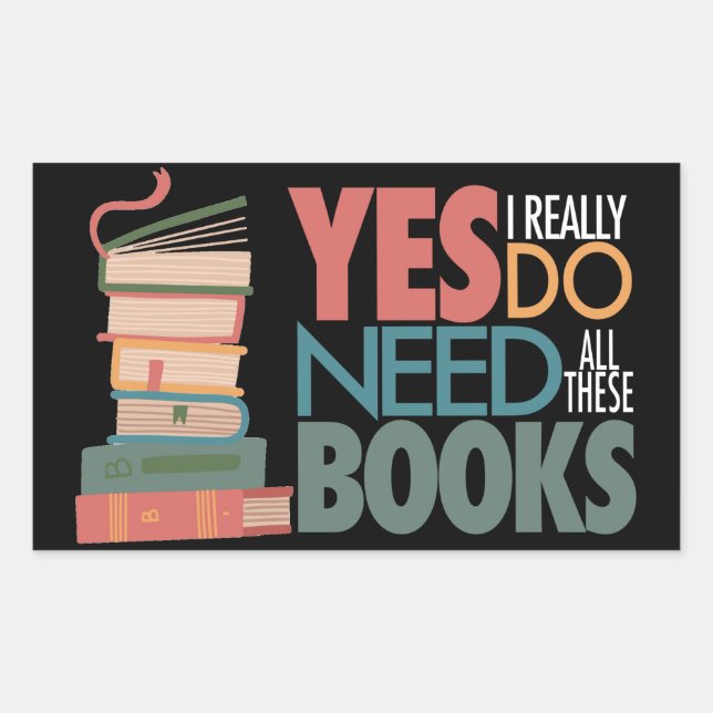 Book and Reading Love Sticker (Front)