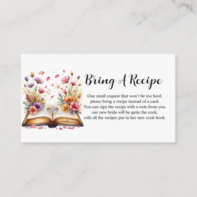 Book and Ring Theme Enclosure Card (Front)