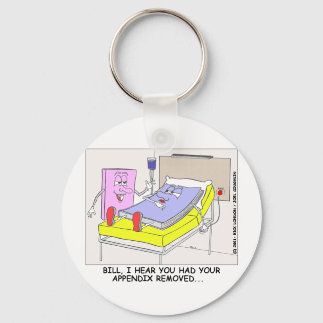 Book Appendix Coming Out Funny Gifts & Tees Keychain (Front)