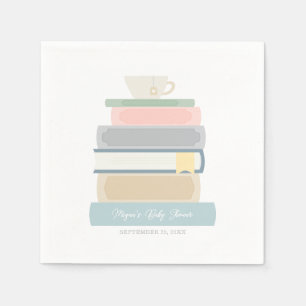 Book Baby Shower Napkin