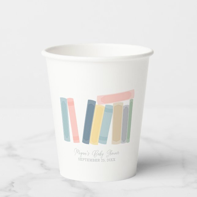 Book Baby Shower Paper Cups (Front)