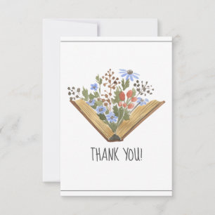 Book Baby Shower Thank You Card
