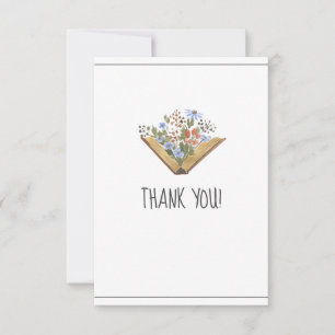 Book Baby Shower Thank You Card