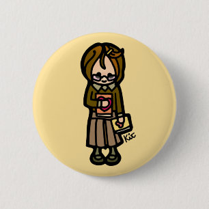 book badge. 2 inch round button