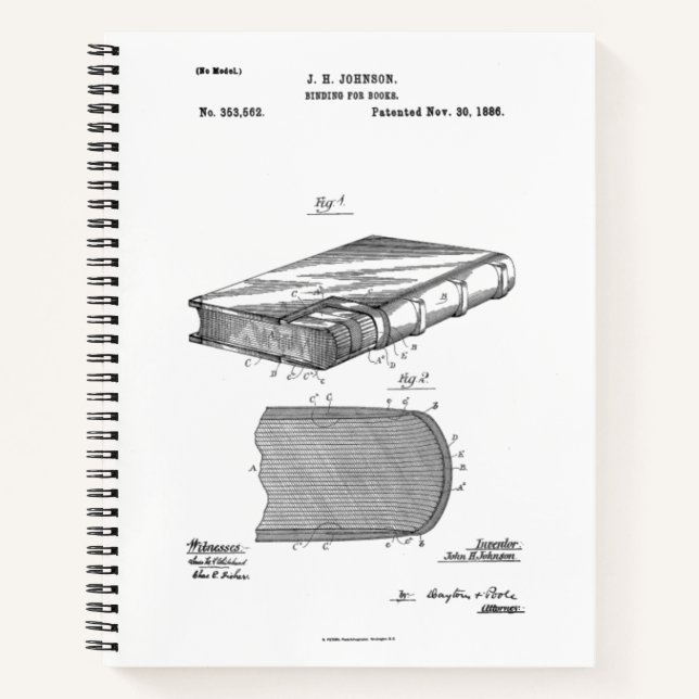 Book Binding Patent Design Notebook (Front)