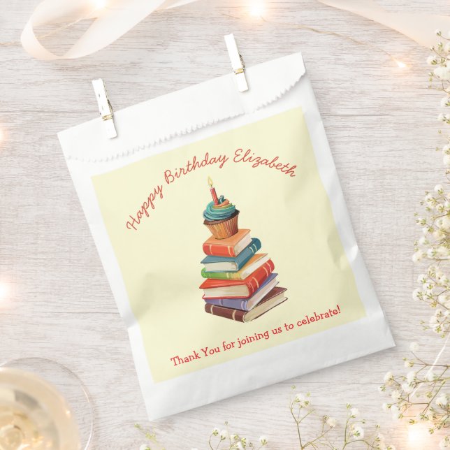 Book Birthday Party Kids Reading Favour Bag (Clipped)
