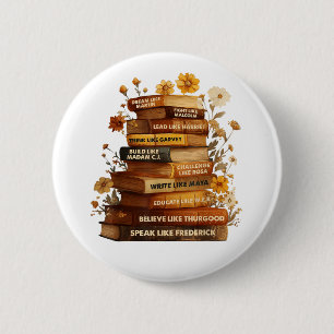 Book Black History Month 2 Inch Round Button