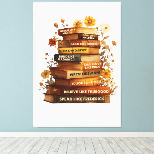 Book Black History Month Canvas Print