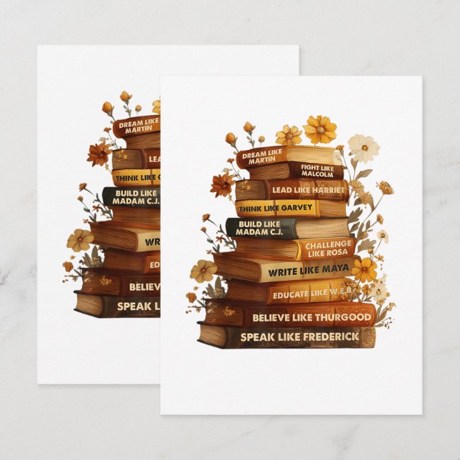 Book Black History Month Card (Front/Back)