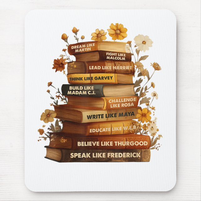 Book Black History Month Mouse Pad (Front)