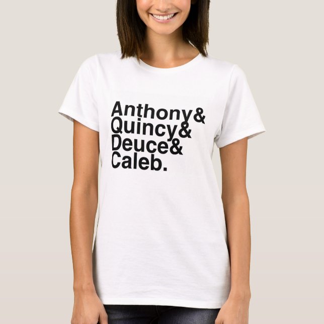Book Boyfriend- Anthony, Quincy, Deuce, Caleb T-Shirt (Front)