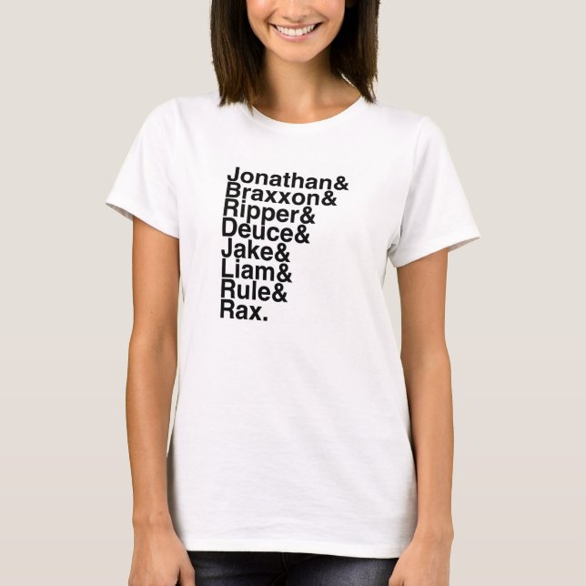 Book Boyfriend- Jonathan, Braxxon. Ripper, Deuce.. T-Shirt (Front)