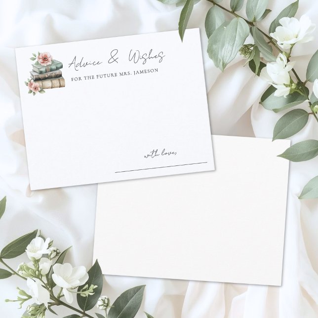 Book Bridal Shower Advice Card (Book Bridal Shower Advice Card )