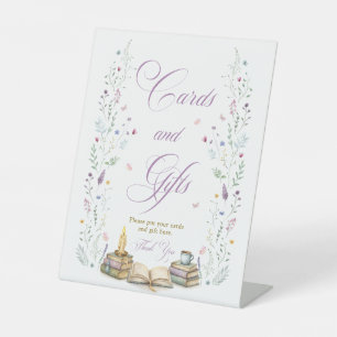 Book Bridal Shower Cards and Gifts Pedestal Sign