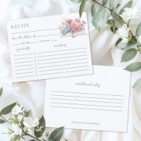 Book Bridal Shower Recipe Request Card