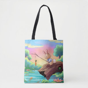 Book Bunny Tote Bag