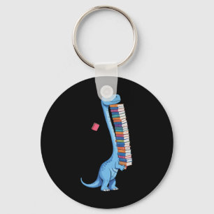 Book Carrying Dinosaur Reading Dino  Keychain